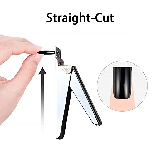 JeoPoom Nail Tip Clippers, Stainless Steel Nail Cutter, Acrylic Nail Tips Edge Cutter, Perfect for Men & Women
