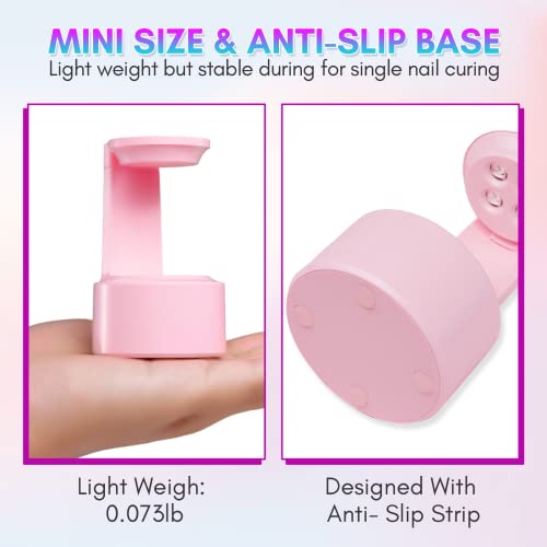Makartt LED Mini Nail Lamp, Nail Dryer 5W UV Nail Lamp for Gel Nails, Nail Light Curing Lamp for Gel Nail Polish Extension Gel, Travel Gel Nail L
