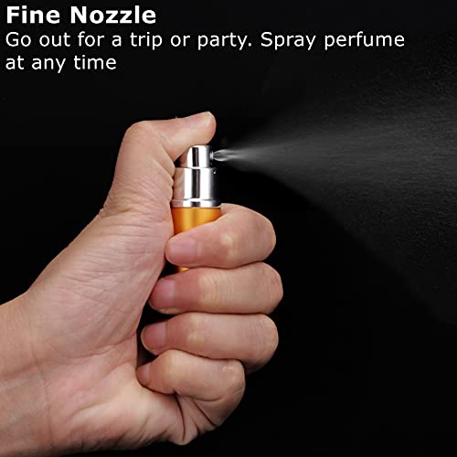 SONGQEE Mini Perfume Atomisers Bottles - Refillable Fine Mist Spray Bottles - Portable Travel Atomizer Bottle Set with Funnel and Perfume Diffuse