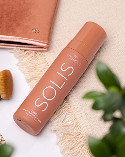 COCOSOLIS SOLIS Dark self-tanning lotion for face and body, mousse for a rich, natural and long-lasting tan, with plant-based DHA (200 ml)