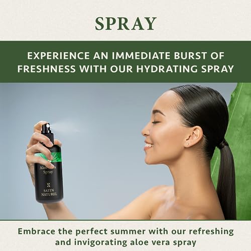 Organic Aloe Vera Face Mist - 200ml Natural Aloe Vera After Sun Spray for a Hydrating Cooling Immediate Effect - Aloe Vera Spray Moisturiser Body