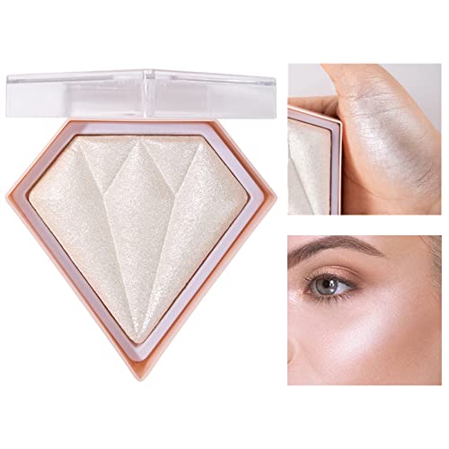 Blushers For Cheeks Make Up, Highlighter Blush Shimmer Blusher, 3D Diamond Long Lasting Contour Palette Brighten Skin Blendable & Buildable Bronz