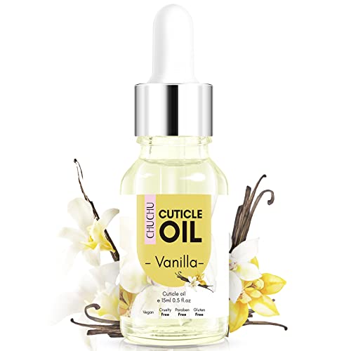 CHUCHU Cuticle Oil for Nails, Jojoba Nail Cuticle Oil Contain Vitamin B & E, Moisturizes Cuticle and Nail's Skin, Strengthens Nails, Prevents Han