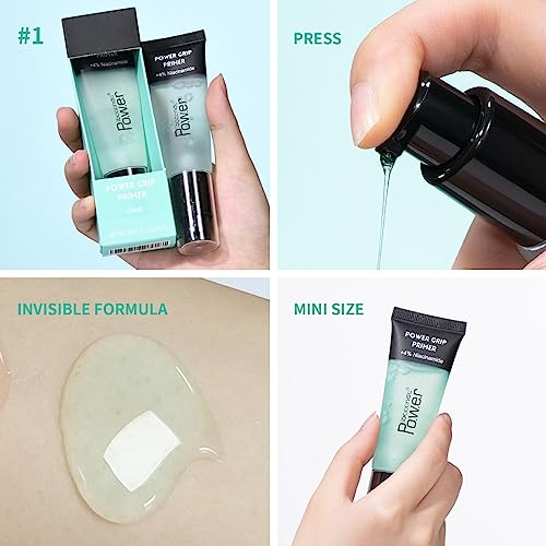 Power Grip Primer - Gel-Based Face Primer - Hydrating Makeup Primer for Face - Gripping Makeup Moisturizing Pores Minimizer - Smoothing, Natural,