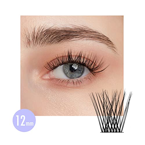 BEYELIAN Cluster Lashes, D+ Curl Individual Lashes, 168 Pcs Cluster Eyelash Extensions 0.07mm 10-16mm Mixed DIY Lash Clusters Reusable Super Thin