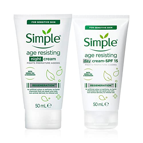 Simple Age Resisting Day Cream SPF15 50ml and Night Cream 50ml (Bundle set)