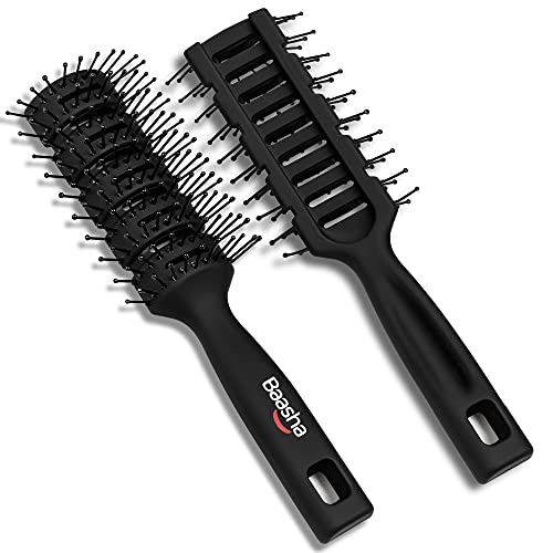 Hair Brush, Baasha Detangle Hair Brush for All Hair Types, Blow Dry Hair Brush for Women Men, Massaging Scalp, Vent Brush Reducing Hair Breakage