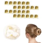 24 PCS Invisible Hair Nets for Catering, Hair Bun Nets Blonde Ballet Hair Net for Girls, Elastic Edge Mesh Hair Nets for Women Bun, Hair Bun Hold