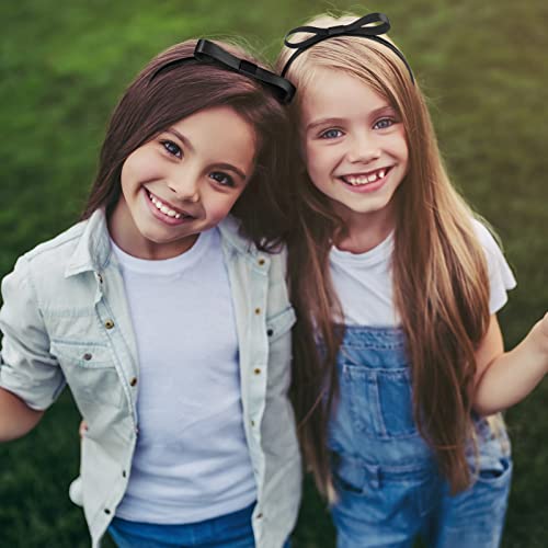 RosewineC 2 Pcs Girls Bow Headband, Bow Clip Hair Set Vintage Headbands Knot Hairband Hair Accessories for Women and School Hair Accessories for