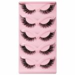 Eyelashes Fox Eye Lashes - Cat Eye Lashes - Natural Look False Eyelashes Fluffy Wispy Eyelashes 5 Pairs