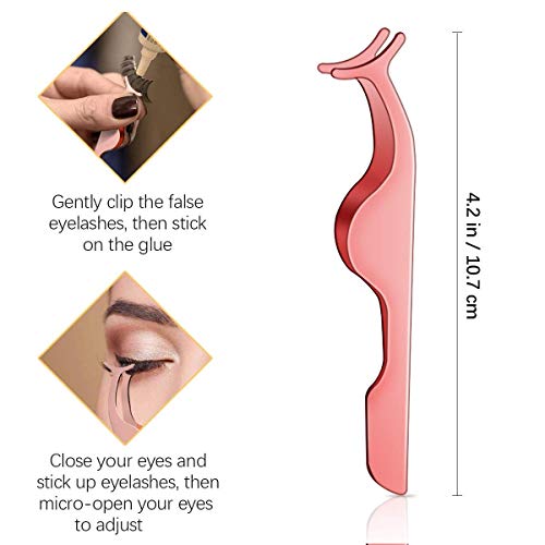 False Eyelashes 10 Pairs 3D Mink Lashes Handmade Natural Thick Eyelashes Reusable Cruelty-Free Eyelash Set - Contains Tweezers (G604)