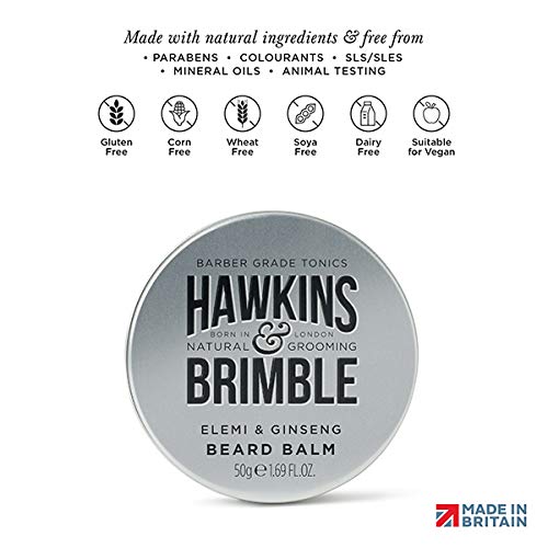 Hawkins & Brimble Beard Balm 50g - Smooth Soft & Manageable Beard Growth Support | with Acclaimed Signature Scent