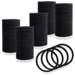 LUPA 100 Pcs Hair Bands for Women, 4mm Snag Free Hair Ties for Girls, Hair Bobbles for Women, Hairbands for Thick Hair, Ponytail Holders, Strong