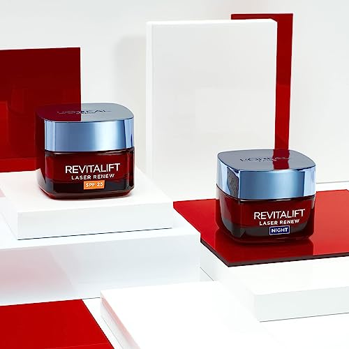 L'Oreal Paris Revitalift Laser Face Moisturiser, X3 Triple Action Anti-Ageing Night Cream With Pro Retinol, Hyaluronic Acid and Vitamin C- 50 ml