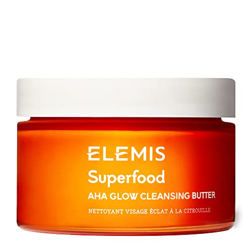 ELEMIS Superfood AHA Facial Cleanser to Brighten & Nourish Skin, Gentle Double Cleansing, Anti-Wrinkle, Hydrating Formula Removes Makeup & Leaves