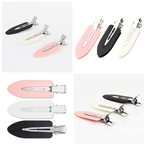 24 Pcs No Bend Hair Clips, No Crease Hair Pin Clips Creaseless Styling Curl Clips Accessories for Styling Sectioning Hairstyle Bangs Waves Makeup