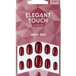 Elegant Touch Colour False Nails, Ruby Red, 24 Piece Assortment