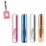 dinghaole Refillable Perfume Bottles, Pack of 4 5 ml Perfume Atomisers, Mini Portable Spray Bottle for Travel, Holidays and Handbag - Empty & Ref