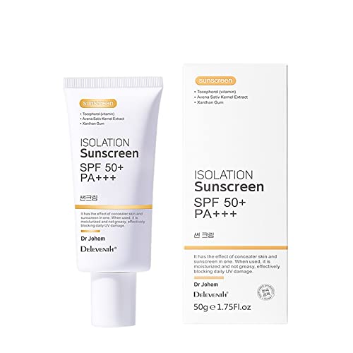 DEleventh Korean Brand SPF 50+ Sunscreen Cream 50g / Aqueous and Non-Greasy, Effectively Blocks Daily UV Damage and Protects Facial Skin,Neck & A