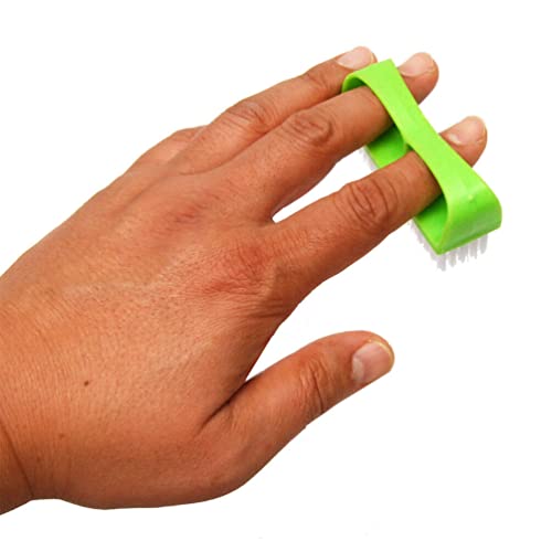 Nail Clean Brush (3 Pcs) Double Sided Finger Brush Cleaning Scrubbing Brushes Durable Strong Bristles Ergonomic Handle Ideal For Cleaning Fingern