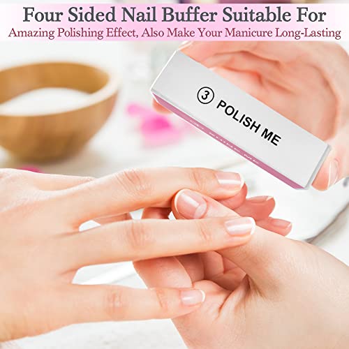 2pk Nail Buffer Blocks, Nail Buffer Block for Natural Nails and Acrylic Nails Sanding Block Polisher, 4 Sided, Nail Files Professional Manicure P