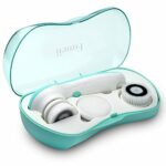 Fancii Waterproof Facial Cleansing Spin Brush Set with 3 Exfoliating Brush Heads - Complete Face Spa System - Advanced Microdermabrasion for Gent