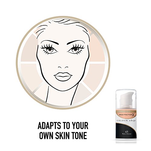 Max Factor Colour Adapt Foundation, Oil Free, 45 Warm Almond