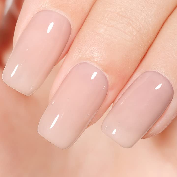 AILLSA Milky Gel Nail Polish-White Nail Polish Gel, Top Coat Gel Polish Soak Off Nail Lamp Gel Nail Varnish, 1PC Nail Gel Gifts for Women Mothers