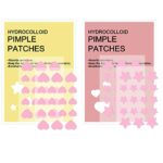 Pimple Patches, Pink Heart & Star Spot Patch Face, Nose, Forehead Fast Absorbing Acne Patch(72 Pcs)