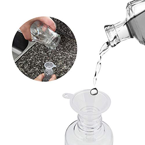 DECARETA 12 Pack Plastic Travel Bottle 50 ml Clear Holiday Bottle with 1pcs Funnel Toiletries Liquid Containers for Airport,Office,Camping