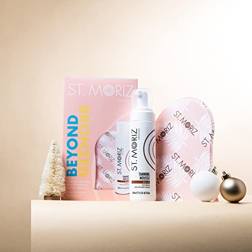 ST. MORIZ Original Beyond Bronzed Gift Set - Original Tanning Mouse (200ml) & Velvet Tanning Mitt, Brown