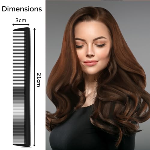 BOORIKA Hair Comb, Rat Tail Comb 100% Anti-static, Heat resistant, Lightweight, Durable Pin Comb with anti-skid paddle for All Hair Types (Hair C