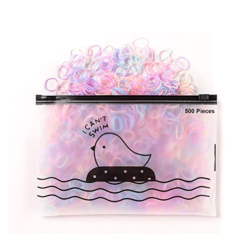 ILamourCar Elastic Hair Bands, 500pcs Clear Hair Elastic Bands, Hair Elastics with 10 Hairpin, Small Hair Bands for Kids Hair, Braids Hair, Weddi