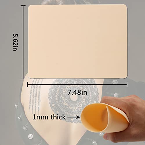 Blank Tattoo Fake Skin Practice - Emalla Double Sides 5 Sheets 8x6 Tattooing and Microblading Eyebrow Practice Skin for Tattoo Supplies Tattoo Ki
