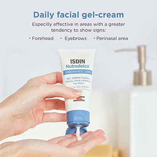 ISDIN Nutradeica Facial Gel Cream 50ml | For Seborrheic Skin | Hydrates, Soothes and Matifies skin