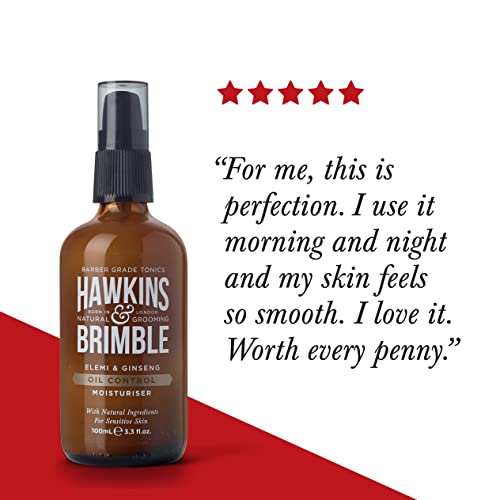 Hawkins & Brimble Oil Control Men’s Face Moisturiser, Sensitive Skin Moisturiser for Men with Natural Ingredients, Moisturiser for oily Skin, Men