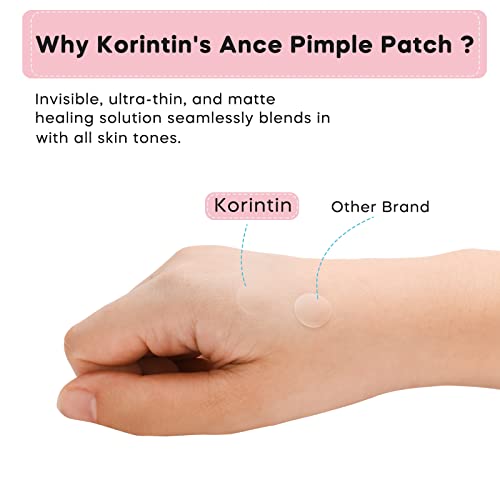 Spot Patches, Acne Patch 112 Pcs, Hydrocolloid Pimple Patches, Korintin Acne Patches for Large Zit Breakouts, 3 Sizes (8mm, 10mm, 38mm x 26mm)