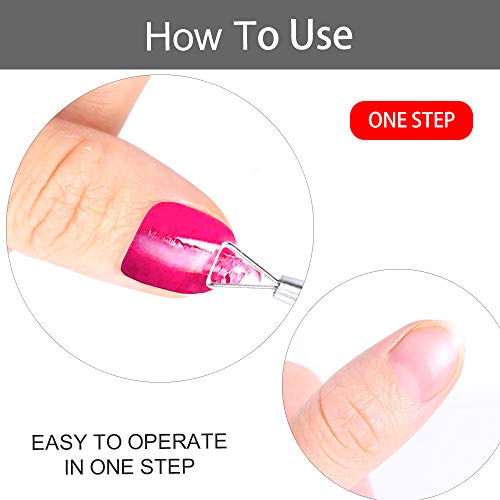 FANDAMEI Nail Gel Polish Remover Tool - Cuticle Pusher + Cuticle Peeler, Double-ended Nail Pusher Spoon Tool and Triangle Cuticle Peeler Scraper