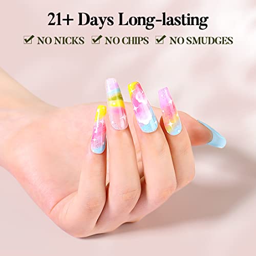 AIMEILI Clear Blooming Gel Nail Polish, Soak Off UV LED Blossom Gel Polish, Nail Blooming Gel for Nail Decoration, Spreading Effect, Nail Paintin