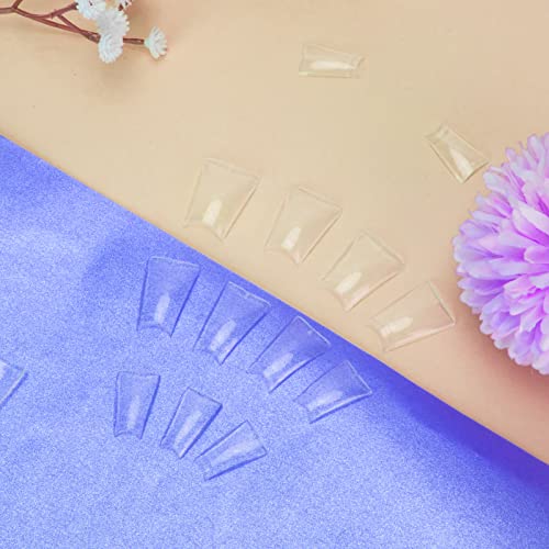 JSRQT 550 Pcs Clear Duck Nail Tips, 11 Size Wide False Nail Tips for Acrylic Nails, French Fake Nail Tips Nail Extension Duck Feet Style Nail Tip