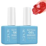 2 Pack Gel Nail Polish Remover, Gel Polish Remover in 3-5 Minutes Easily Removes Soak-Off Gel Nail Polish, Quick & Easy Soak Off Gel Polish No Ne