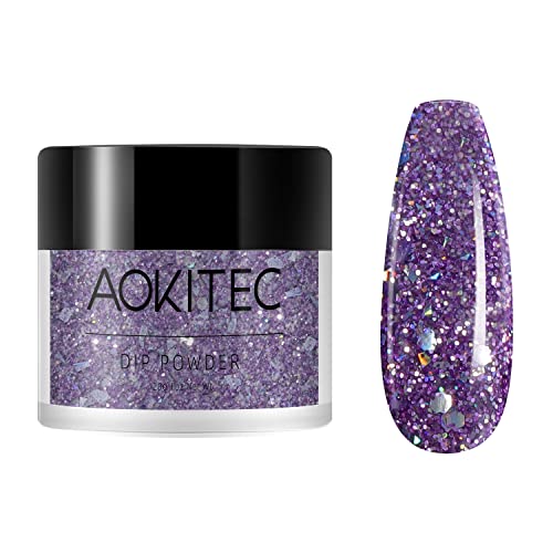 Aokitec 28g Dip Powder Clear Fashion Color Nail Dipping Powder French Powder Pro Collection System Nail Art Starter Manicure Salon DIY at Home Od