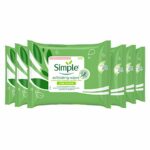 Simple Kind to Skin Exfoliating Facial Wipes 25 Pieces Pack of 6