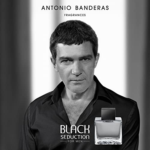 Antonio Banderas Perfumes - Black Seduction - Eau de Toilette Spray for Men - Long Lasting - Elegant, Masculine and Sexy Fragance - Amber Woody S