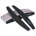 VSSHE Nail Files 100/180 grit, 16 pcs Double-Sided Emery Board Professional Nail File Set, Curved Fingernail Files, Manicure Tools for Home and S