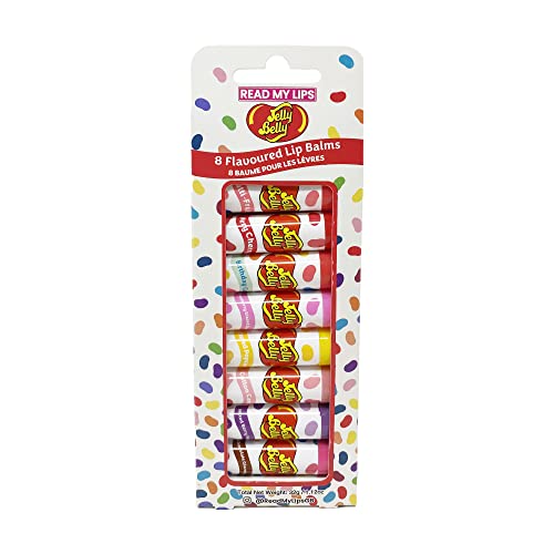 READ MY LIPS - Jelly Belly Flavoured Lip Balm Set - Formulated With Beeswax - Fun Party Bag Fillers Or Christmas Stocking Stuffers - Cruelty Free