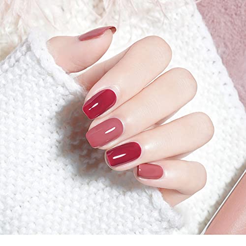 Allenbelle (Base Coat Top Coat And One Color Gel) Gel Nail Polish Set 3PC,Base Top Coat With One Gel Polish Set,Shellac Nail Polish UV LED Lamp N