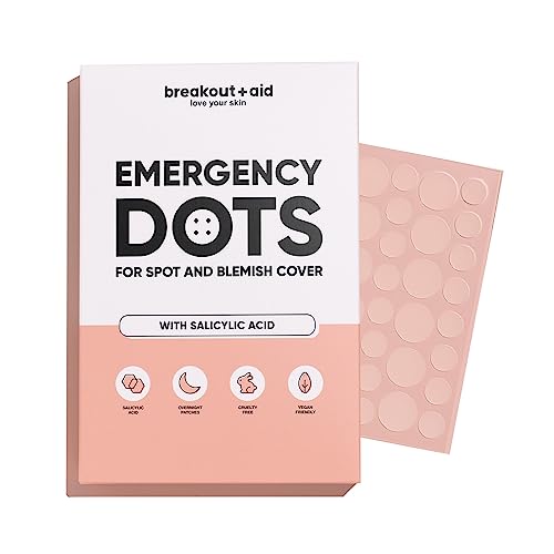 Breakoutaid Pimple patches infused with salicylic acid – Pack of 72 patches translucent Hydrocolloid pimple patch spot treatment stickers for fac