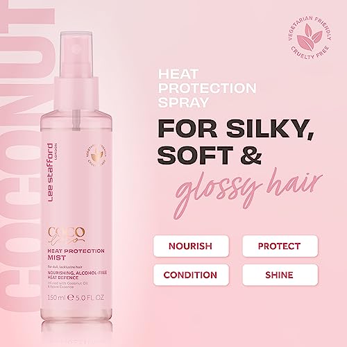 Lee Stafford Coco Loco & Agave Heat Protection Mist Hair Spray Anti-Frizz, Fade Protect, Anti-Static, Heat Defence