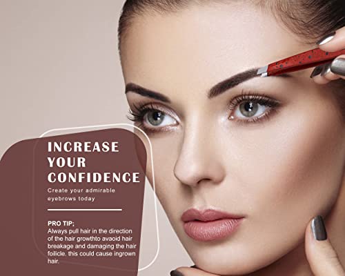 ME MAXEQUIP Tweezers for Facial Women and Men Professional Stainless Steel Eyebrow Tweezers Precision for Ingrown Hair Tweezers on Nose Ear
